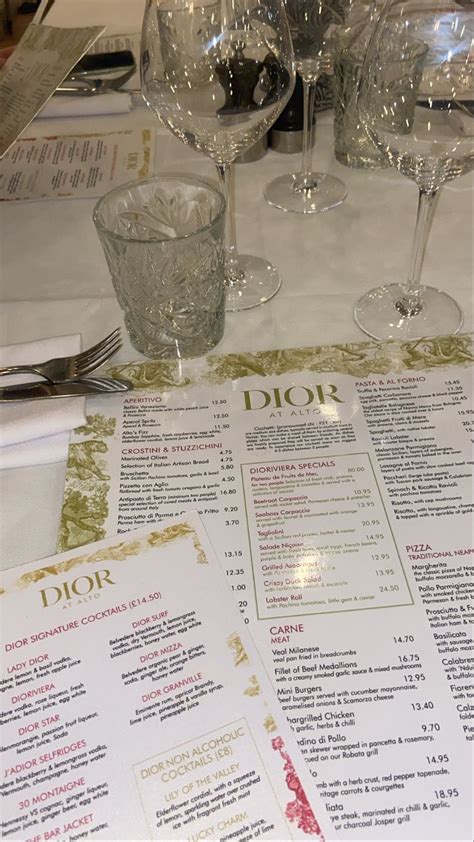 dior at alto selfridges|dior restaurant in london.